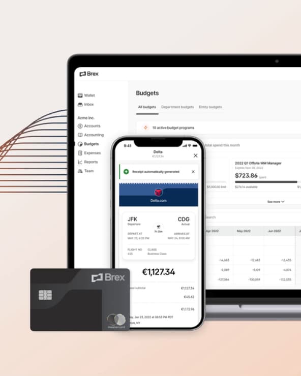 Laptop, smartphone, credit-card